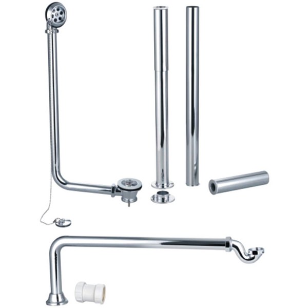 Exposed Bath Pop-Up Waste With Pipe Shrouds