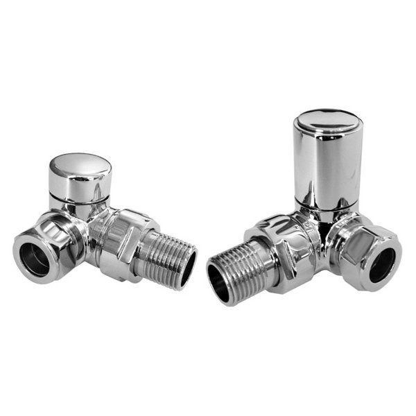 Corner 15mm Angled Towel Warmer Valves