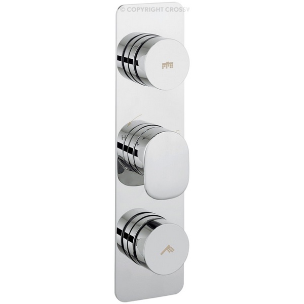 Crosswater Dial 2 Control Shower Valve With Pier Portrait Trim