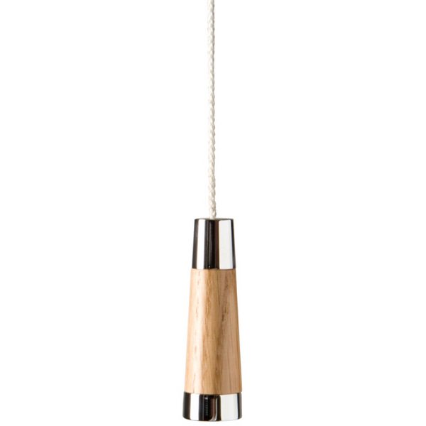 Miller Classic Chrome And Natural Oak Conical Light Pull