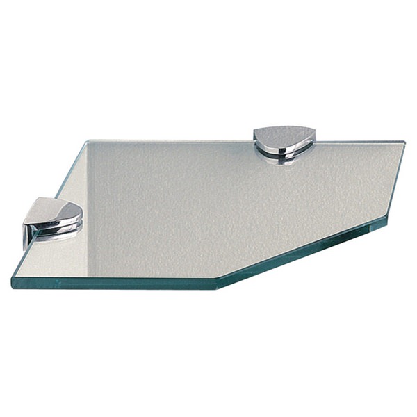 Miller Classic 200mm Clear Glass Corner Shelf