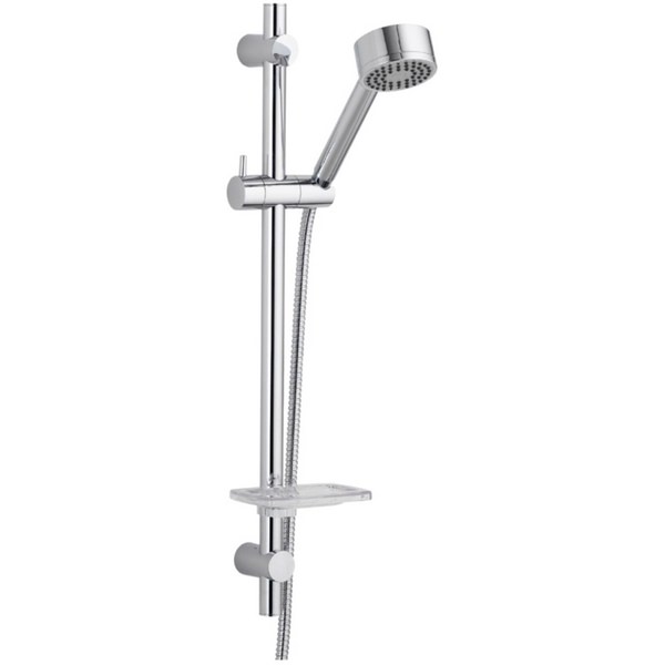 Pura Xcite Shower Riser Rail Kit With Single Function Handset And Hose