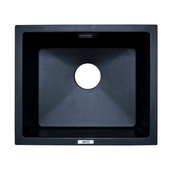 1810 Company Purquartz Cavauno 469U Black 1.0 Bowl Undermount Sink