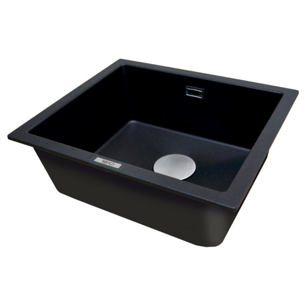 Additional image of 1810 Company Purquartz Cavauno 469U Black 1.0 Bowl Undermount Sink