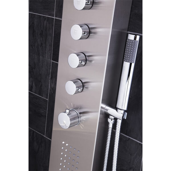 Alternate image of Frontline Dharma Thermostatic Shower Panel With Built-In Massage Jets And Water Blade