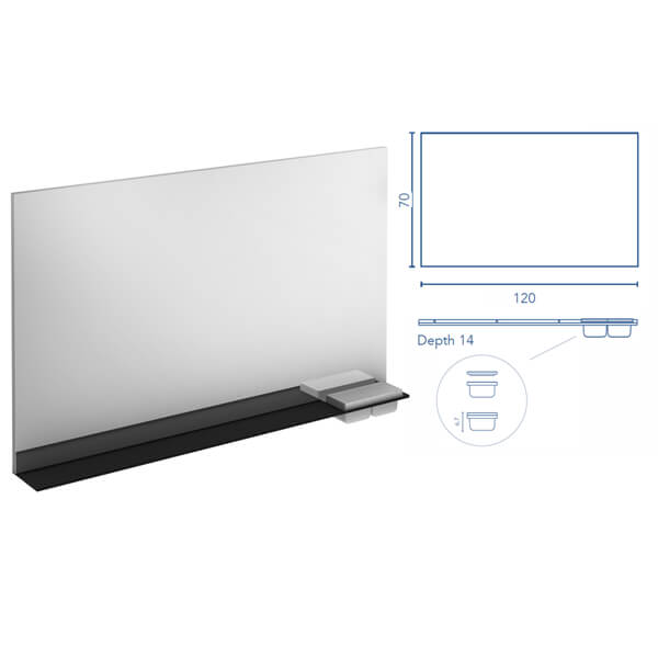 Additional image of Frontline Structure Illuminated Mirror With Shelf 600mm - More Sizes Available